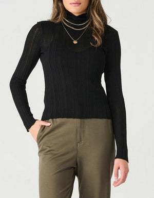 Dex Mock Neck Ribbed Top