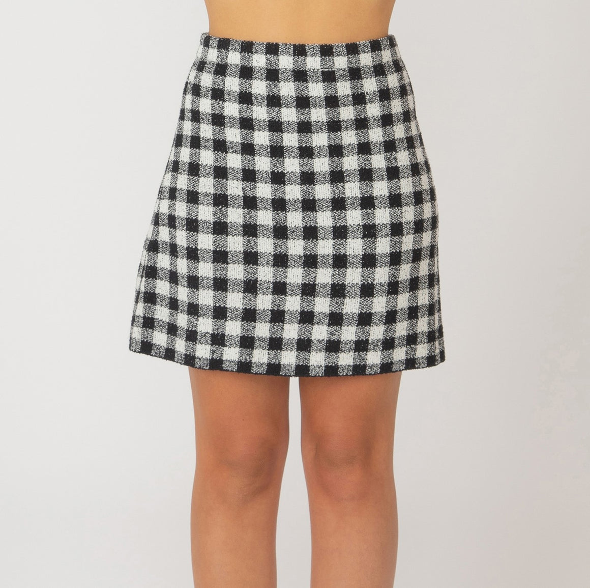 Dex Mini Check Sweater Skirt