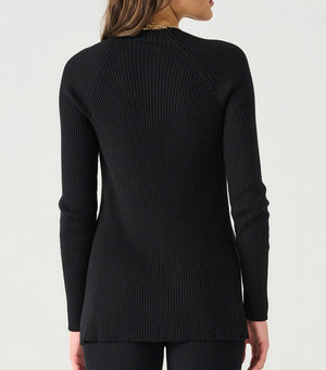 Dex L/S Mock Neck Ribbed Tunic Sweater