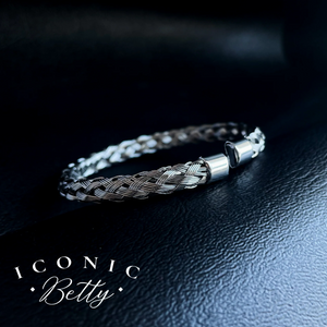 Iconic Betty brand silver braided bracelet 
