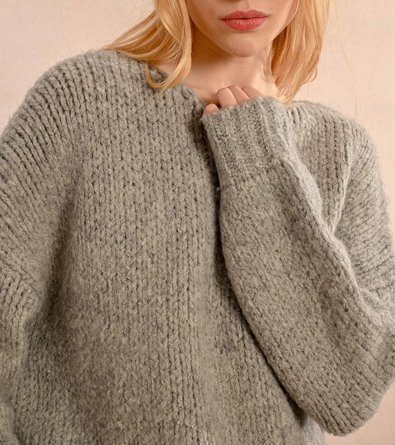 Molly Bracken Grey Chunky Knit