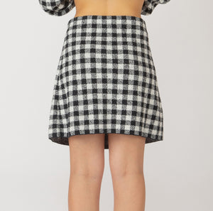 Dex Mini Check Sweater Skirt