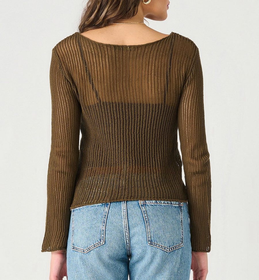 Dex L/S Mesh Stitch Sweater