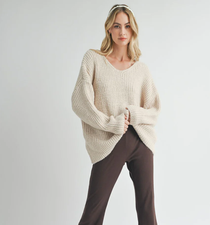 Sandie & Sage Malia V Neck Sweater