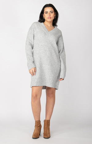 Dex V-Neck Mini Sweater Dress