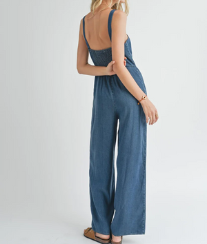 Sadie & Sage Archives Button Front Jumpsuit