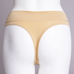 Blue Sky brand beige underwear in The La Thong style