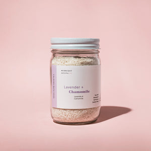Midnight Paloma brand lavender and chamomile scented Epson Salt bath Soak